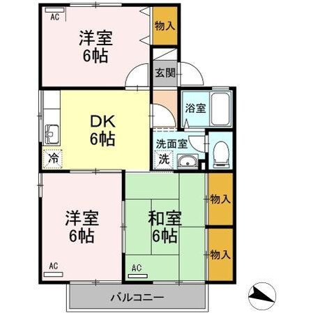 下条 徒歩10分 2階の物件間取画像